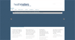 Desktop Screenshot of healthmatters.org.uk